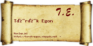 Török Egon névjegykártya