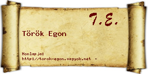 Török Egon névjegykártya