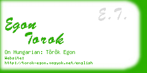 egon torok business card